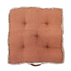 Coussin de sol Ornami L.65 x l.65 cm natte terracotta
