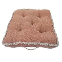 Coussin de sol Ornami L.65 x l.65 cm natte terracotta