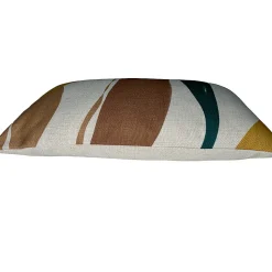 Coussin de sol Ornami L.50 x l.30 cm motif blanc kaki