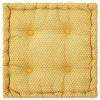 Coussin de sol Otto - coton - jaune moutarde 40x40 cm - Atmosphera