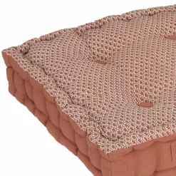 Coussin de sol Otto - coton - rose terracotta - 40x40 cm - Atmosphera
