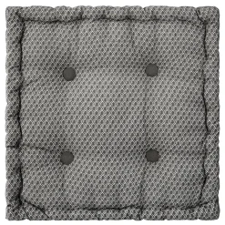 Coussin de sol Otto - coton - gris 40x40 cm - Atmosphera