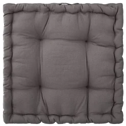 Coussin de sol Otto - coton - gris 40x40 cm - Atmosphera