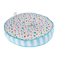 Coussin de sol rond pour enfants multicolore à  motif étoiless 43 cm - HOMESCAPES