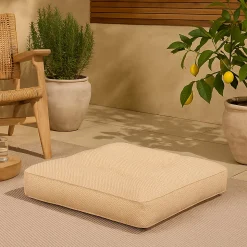 Coussin de sol Storm naturel L.50 x l.50 cm