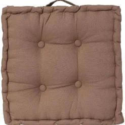 Coussin de sol taupe 40x40 cm - Atmosphera