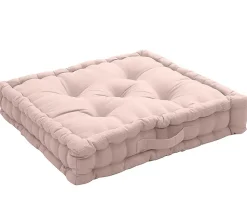 Coussin de sol uni en coton Panama