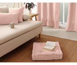 Coussin de sol uni en coton Panama