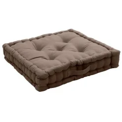 Coussin de sol uni en coton Panama