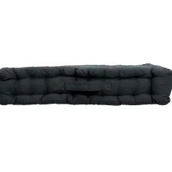 Coussin de sol uni en pur coton (50x50x10 cm - Gris Foncé)