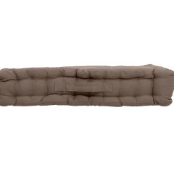 Coussin de sol uni en pur coton (50x50x10 cm - Taupe)