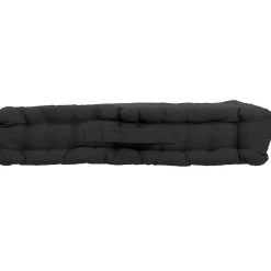 Coussin de sol uni en pur coton (50x50x10 cm - Gris anthracite)