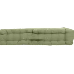 Coussin de sol uni en pur coton (50x50x10 cm - Vert Olive)