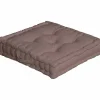 Coussin de sol uni taupe - 50x50cm - Taupe