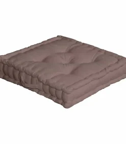 Coussin de sol uni taupe - 50x50cm - Taupe