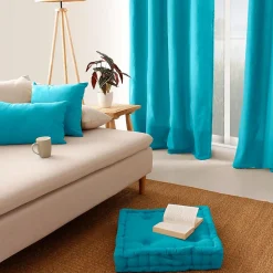 Coussin de sol uni turquoise - 50x50cm - Turquoise