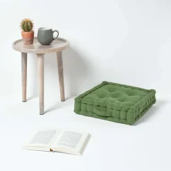 Coussin de sol vert - rajput - 40 x 40 cm - HOMESCAPES