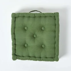 Coussin de sol vert - rajput - 40 x 40 cm - HOMESCAPES