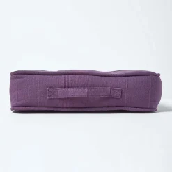 Coussin de sol violet - rajput tissé main - HOMESCAPES
