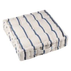 Coussin de sol 45x45 cm St Trop marine coton