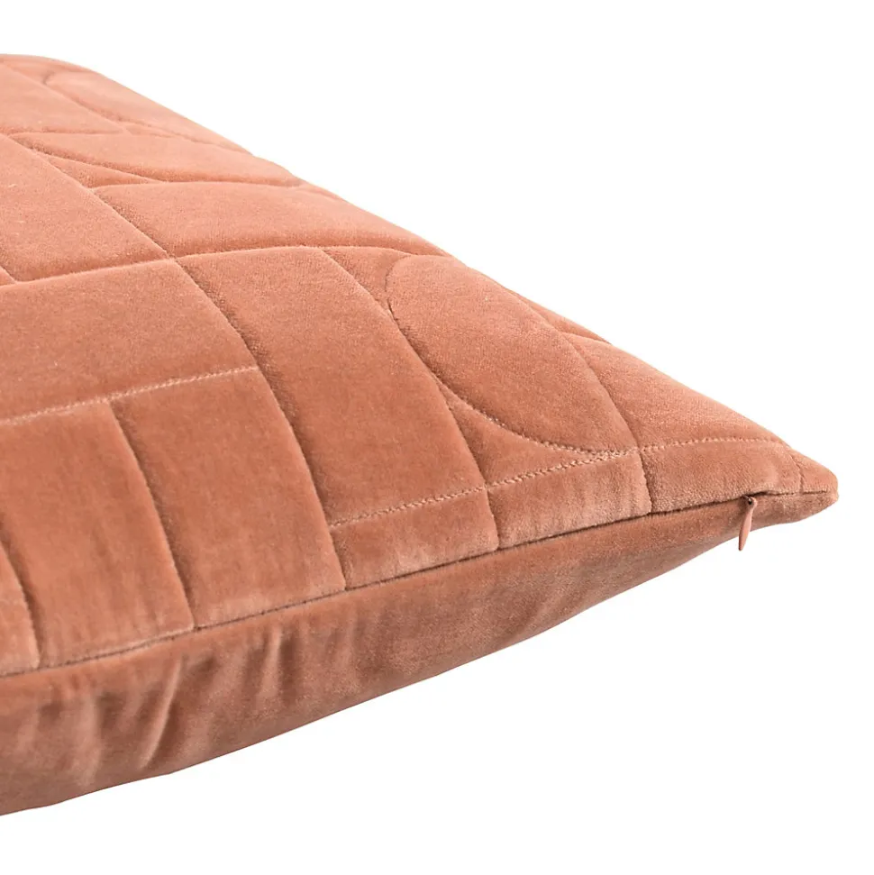 Coussin Dewing GoodHome orange terracotta L.45 x l.45 x ep.80 cm