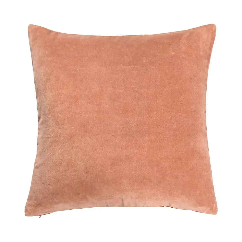 Coussin Dewing GoodHome orange terracotta L.45 x l.45 x ep.80 cm