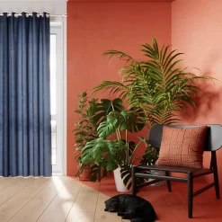 Coussin Dewing GoodHome orange terracotta L.45 x l.45 x ep.80 cm