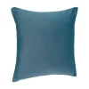 Coussin déhoussable coton - bleu canard - 38x38 cm - Atmosphera