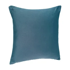 Coussin déhoussable coton - bleu canard - 38x38 cm - Atmosphera