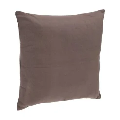 Coussin déhoussable coton - gris taupe - 38x38 cm - Atmosphera