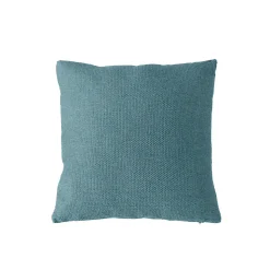 Coussin déhoussable en velours chenillé (40x40 cm - Bleu Canard)