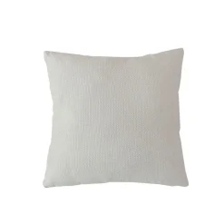 Coussin déhoussable en velours chenillé (40x40 cm - Ecru)