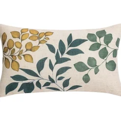 Coussin Déhoussable Polyester & Lin Fermeture Zippée ILONA Lavable et Certifié OekoTEX 30 x 50 cm