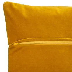 Coussin Dolce - velours - jaune ocre - 40x40 cm - Atmosphera