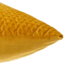 Coussin Dolce - velours - jaune ocre - 40x40 cm - Atmosphera