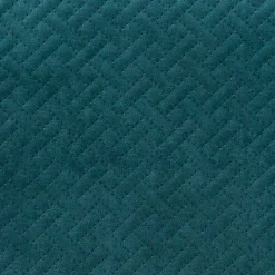 Coussin Dolce - velours embossé - bleu canard 38x58 cm - Atmosphera