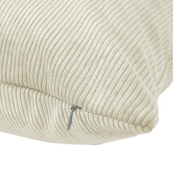 Coussin effet velours GoodHome Carrington 30 x 50 cm blanc