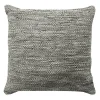 Coussin en cuir tressé beige naturel 45x45