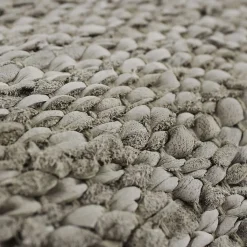 Coussin en cuir tressé beige naturel 45x45