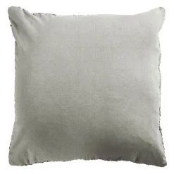 Coussin en cuir tressé beige naturel 45x45