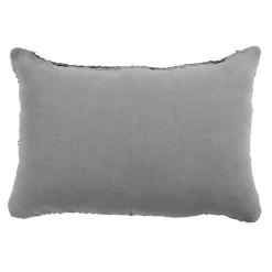 Coussin en cuir tressé taupe 60x40