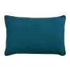 Coussin en suédine bleu intense 60x40