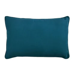 Coussin en suédine bleu intense 60x40