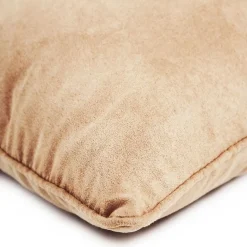 Coussin en suédine rose nude 60x40