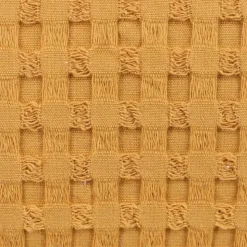 Coussin en tissu gauffré jaune 40x60cm