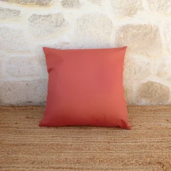 Coussin extérieur imperméable et déhoussable MINORQUE (50x50 cm - Terracotta)