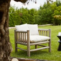 Coussin extérieur imperméable et déhoussable MINORQUE (70x70 cm - Ecru)