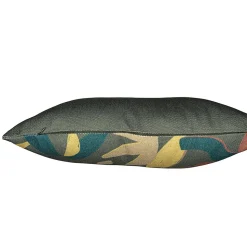 Coussin feuillage vert kaki L.50 x l.30 x ep.4 cm Ornami