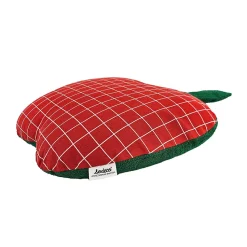 Coussin forme pomme Sodeco rouge et vert l.50 x l.50 cm