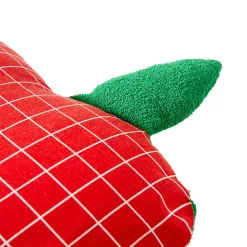 Coussin forme pomme Sodeco rouge et vert l.50 x l.50 cm